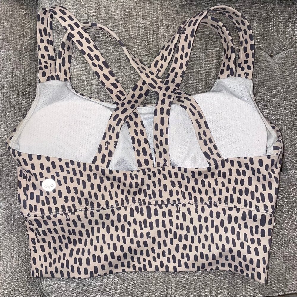 Senita Athletics Longline Spotted Strappy Sports Bra - Picture 3 of 5